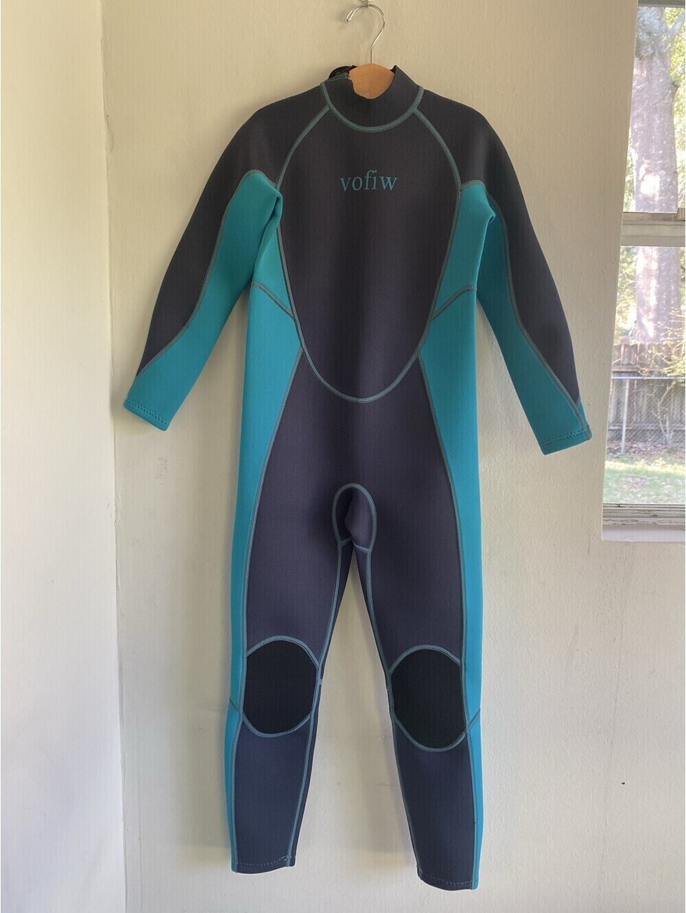 VOFiW Youth Full Wetsuit Gray Teal Boys' Size 10